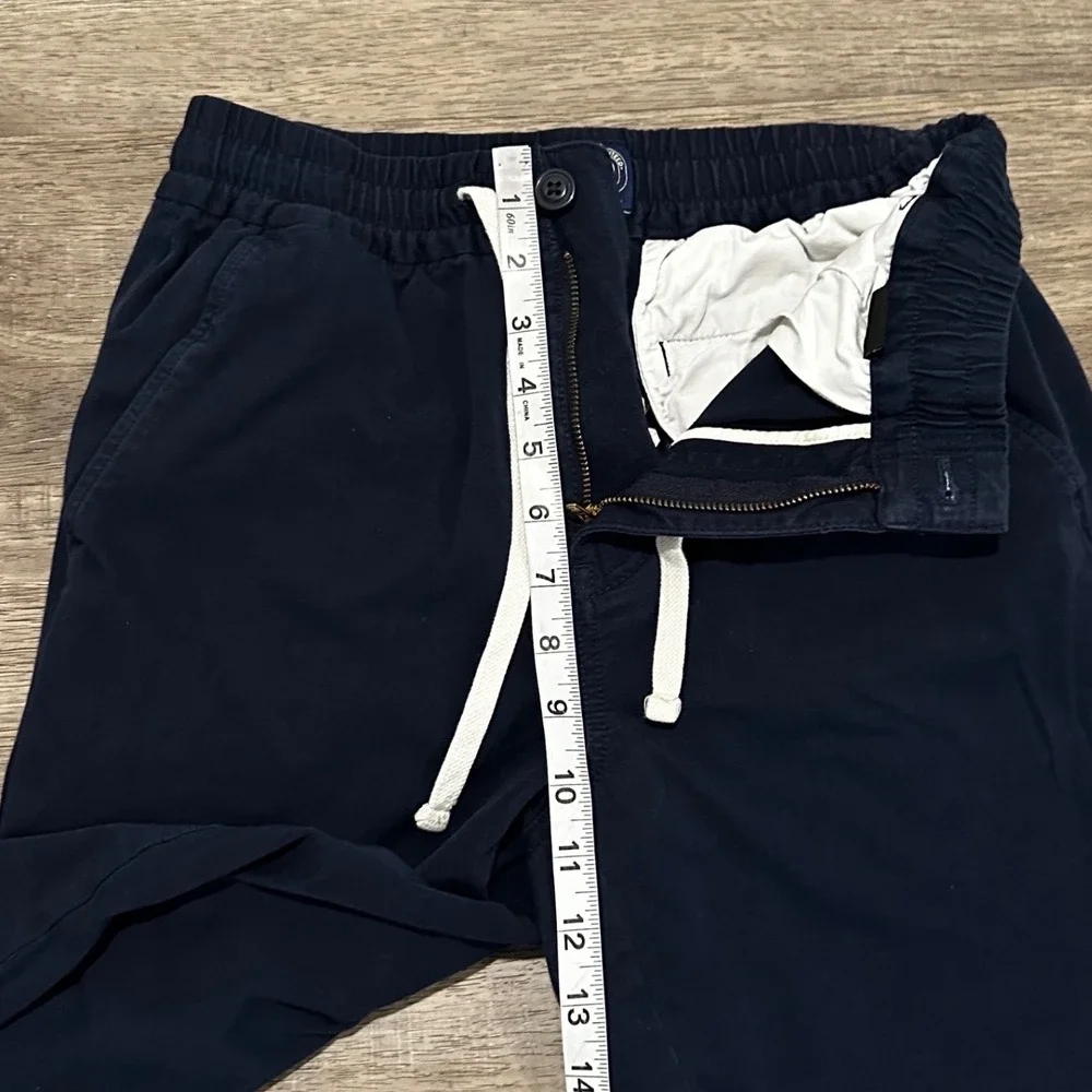 J.Crew Mens XS Cordura Sporting Life Drawstring Chino Pants Navy Blue Stretch